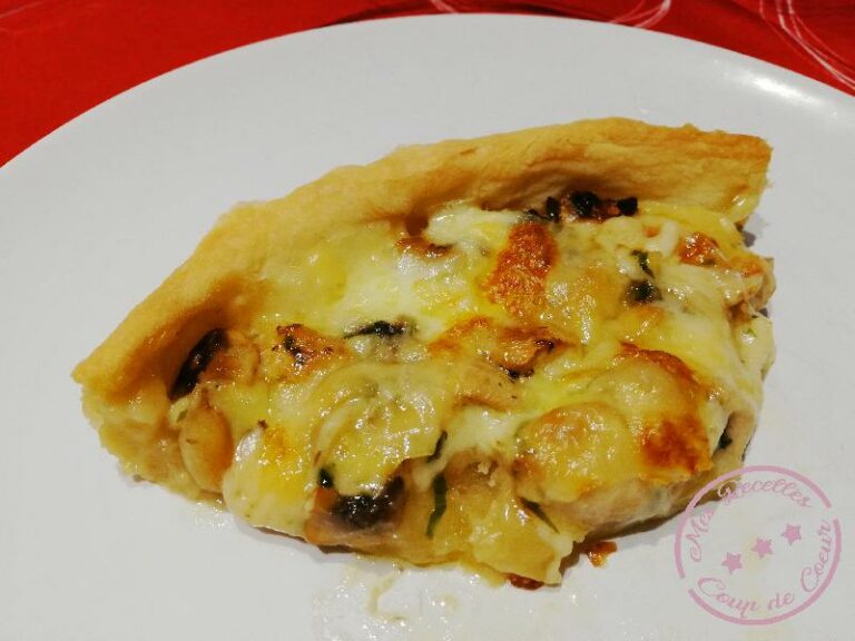 Tarte à la mozzarella et champignons