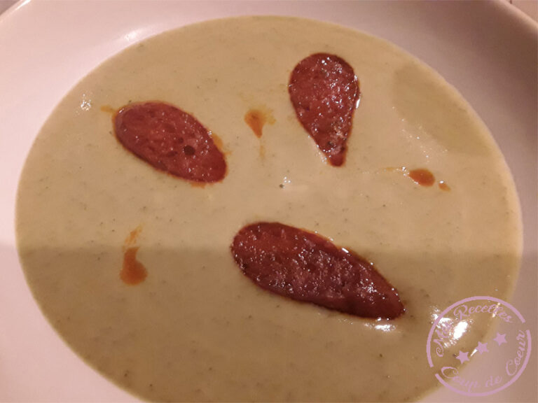 Velouté de brocolis au chorizo