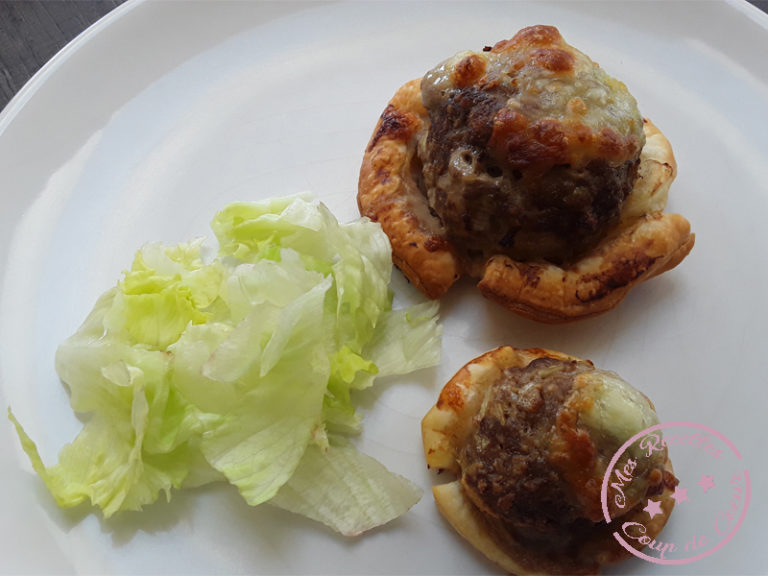 Roses feuilletées au boeuf et au fromage